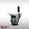 Service Caster 3'' SS Gray Poly Swivel 1'' Expanding Stem Caster Total Lock Brake SCC-SSEXTTL20S314-PPUB-1 - alternate 2